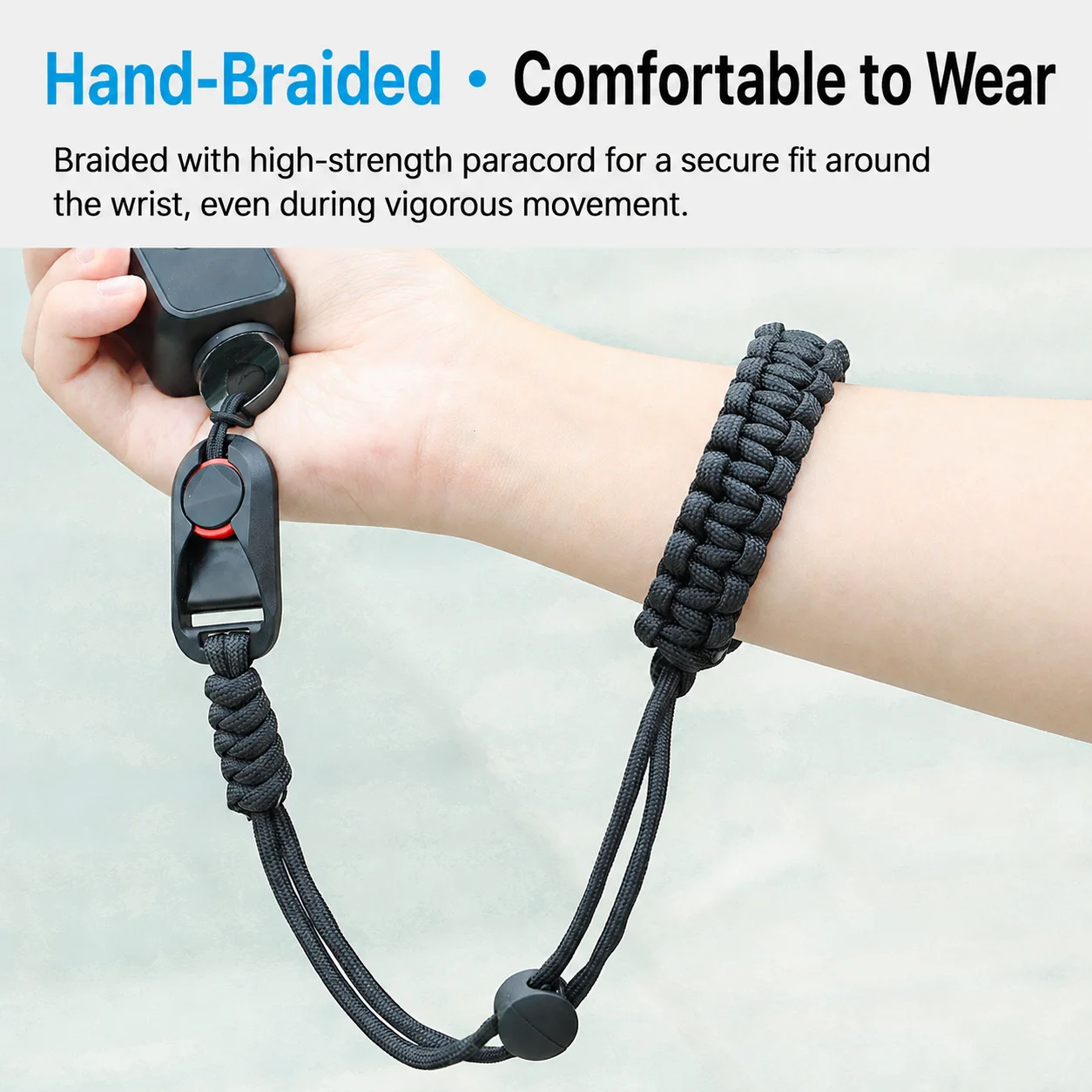 Quick Release Anti-Loss Wrist Strap for Pocket Action Cameras, Adjustable Braided Safety Lanyard with 1/4 Inch Screw Mount