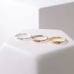 Laser engraved name ring, custom exquisite ring, personalized gift, mom gift, gift for her