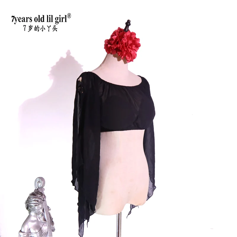 7years Old Lil Girl 2025Chiffon Tribal Belly Dance Costume  Top Bohemia Gypsy Modern Multiple Colors CP01