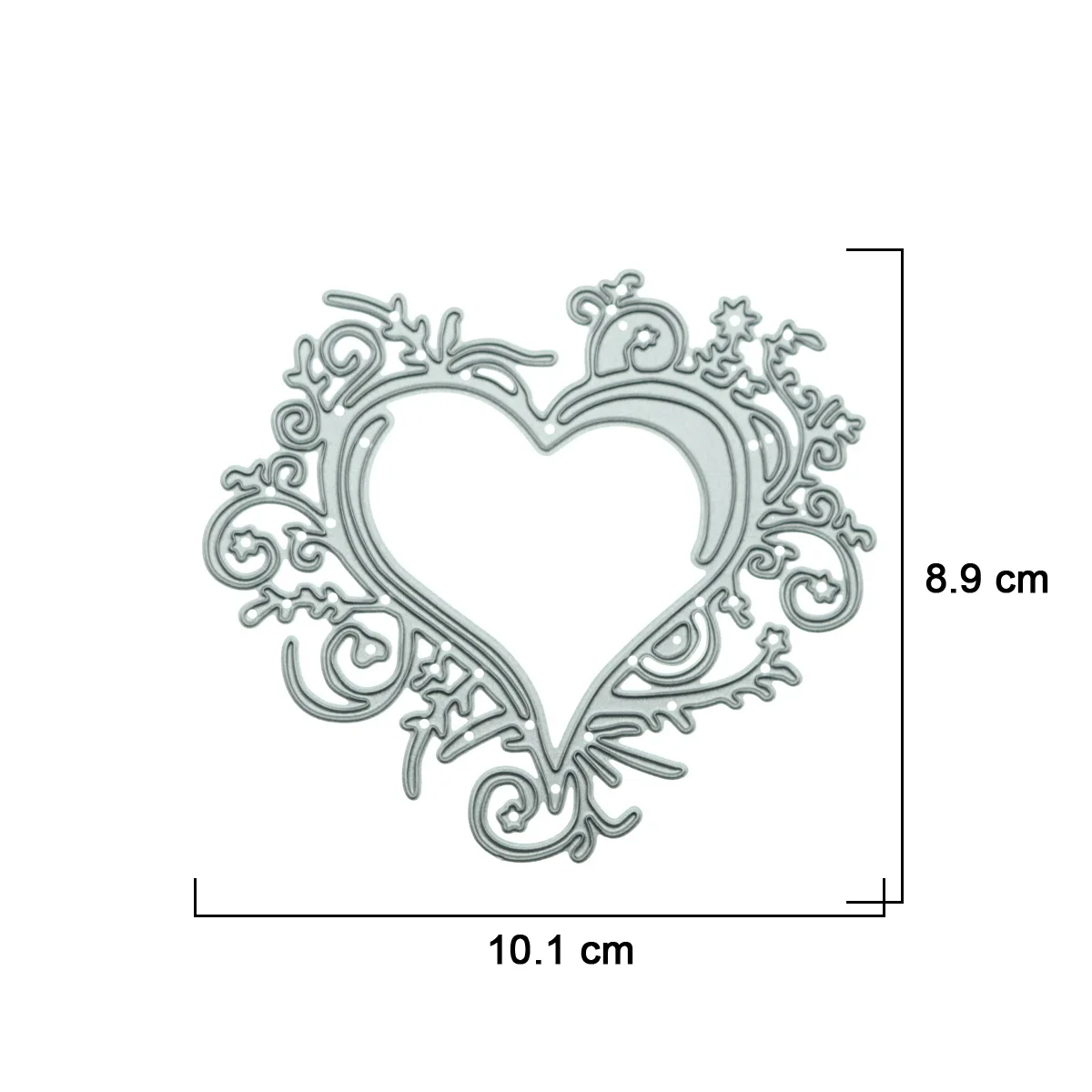 Flourish Heart Wreath Pattern Cutting Die For Scrapbooking Paper Card Punch Cutter Stencil Photo Album Postcard Decorating