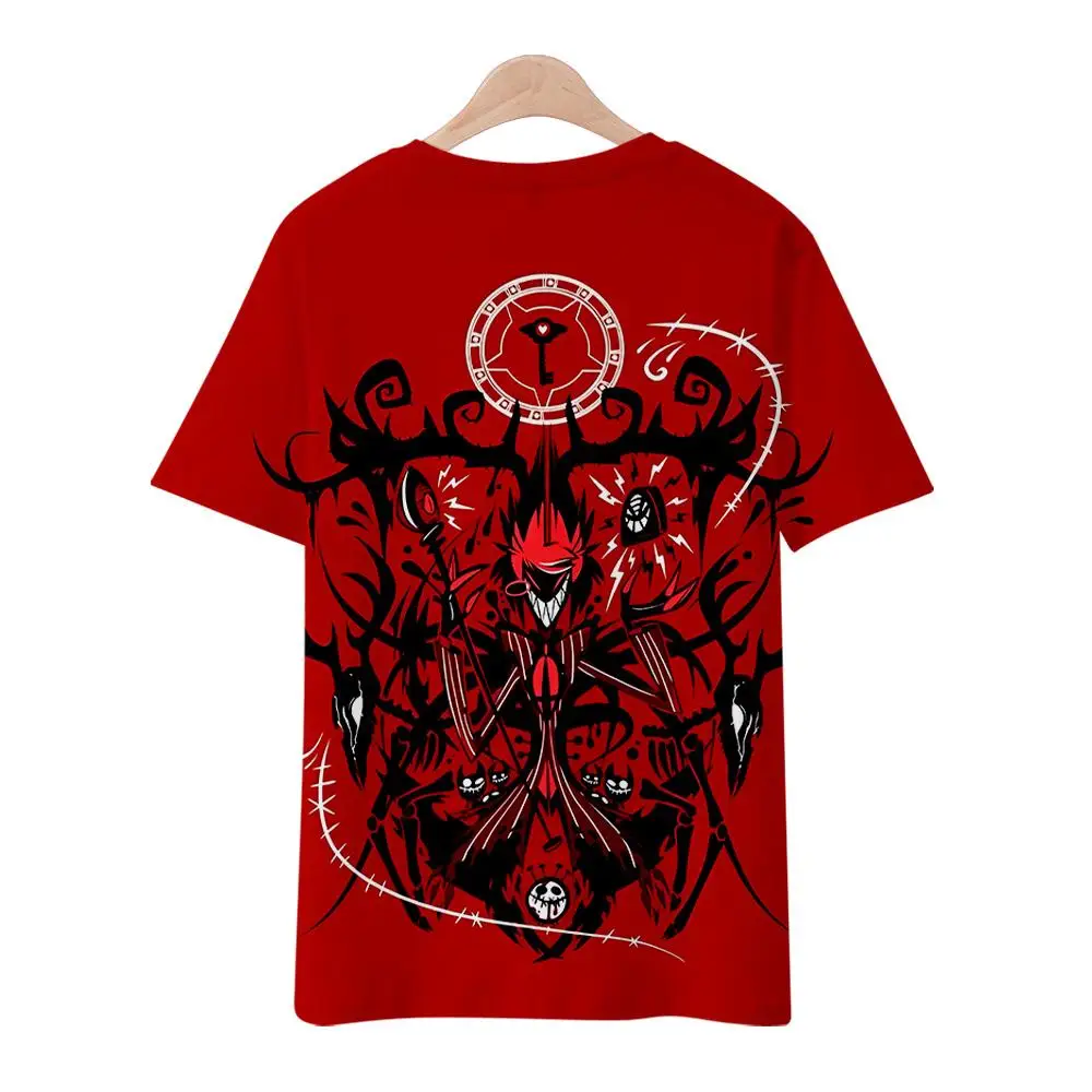 Hazbin Hotel Trendy Oversized Unisex Vintage Loose Short Sleeves Classic high quality Y2k Short Sleeves Classic Streetwear soft