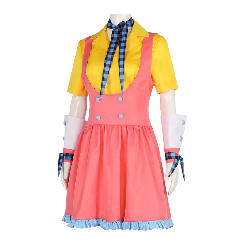 

2025 yiyi Xin Hua Miku Cosplay Costume With Hat Virtual Singer Little Angel Top Strap Skirt Necktie Halloween Role Playing Set F