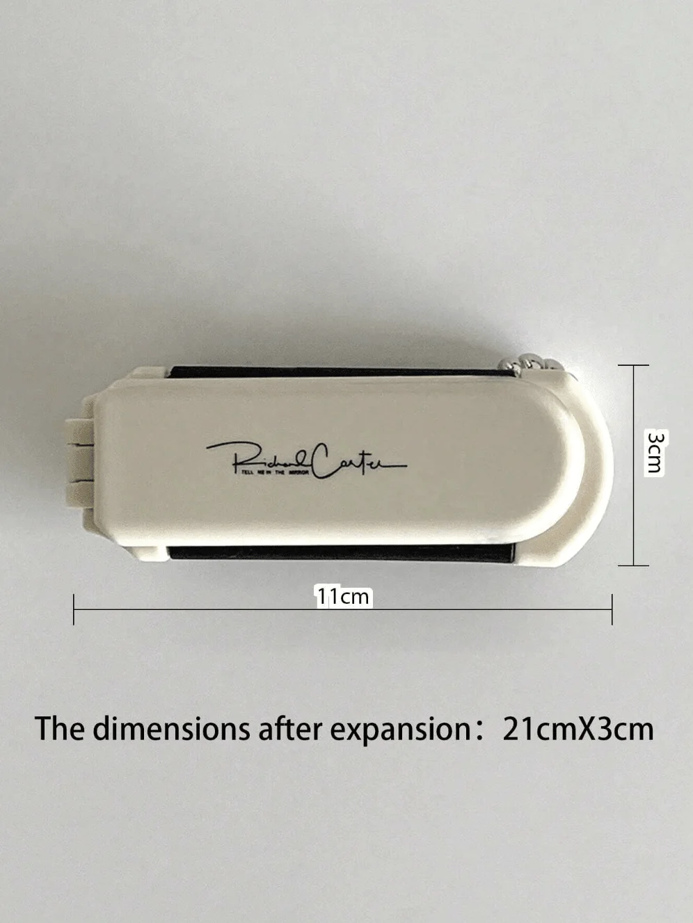 1pc Foldable Silver-Plated Comb With Mirror - Portable Compact Hair Brush, Travel-Friendly Hair Tool For Barber Salon, Beauty & Daily Use,Hair Tools,Hair Items,Travel Essential,Travel,Barber,Hairstylist,Barber Accessories,Valentine's Day,Hair Supplies,Hai