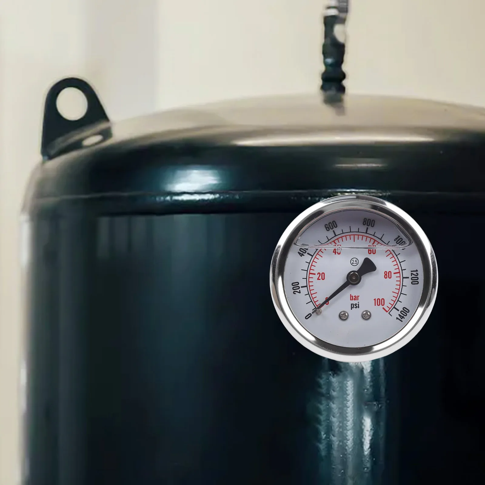 

Pressure Gauge for Hydraulic and Pneumatic Applications 0 100 Bar PSI 60mm Dial with Brass Connector and Stainless Steel Frame