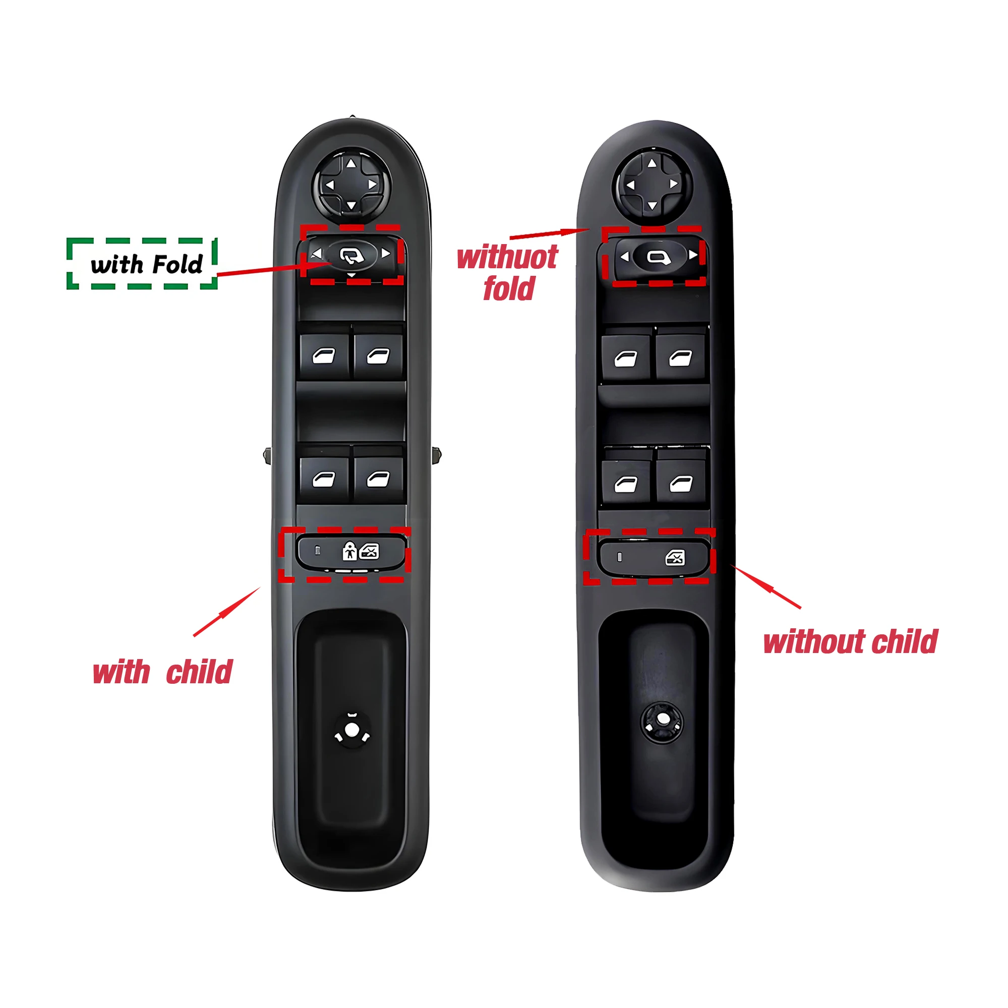 96650620ZD 6490X6 6490.X6 For Peugeot 3008 5008 Hatchback Wagon 2006-2016,Driver Side Master Power Window Lifter Control Switch