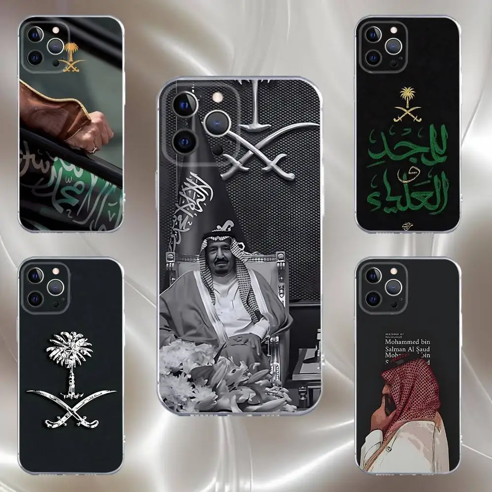 

S-Salman Saudi A-Arabia Phone Case For iPhone 16,15,14,13,12,11 Pro,Max,Plus,X,XS,XR,SE,Mini Transparent Silicone Soft