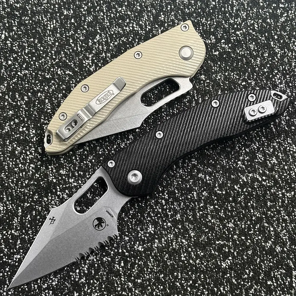 Microtech Stitch-R سكين جيب محمول خارجي قابل للطي للتخييم والبقاء EDC