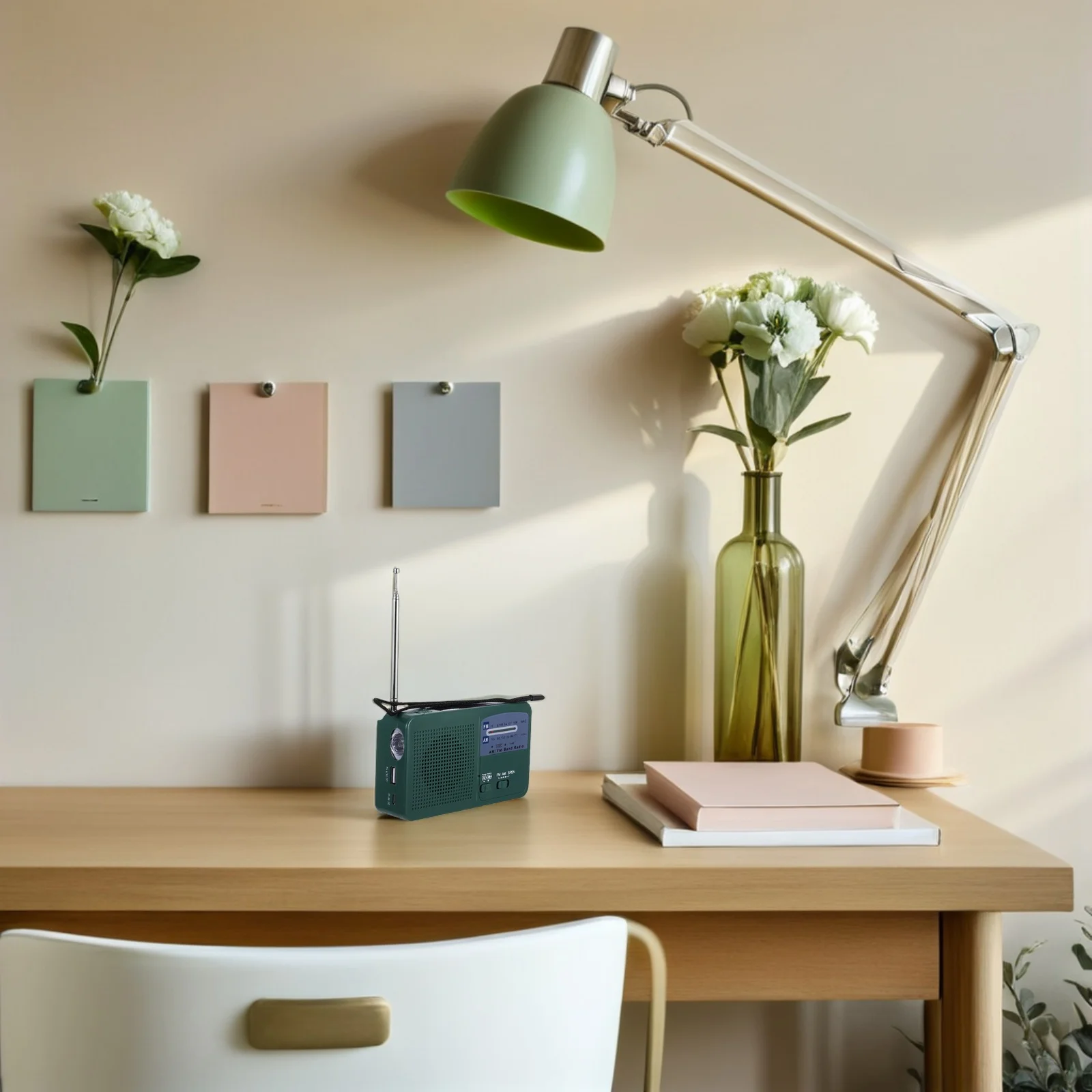 

Emergency Hand Crank Radio Solar Powered Weather Alert Flashlight Phone For Camping Hiking Survival Gear