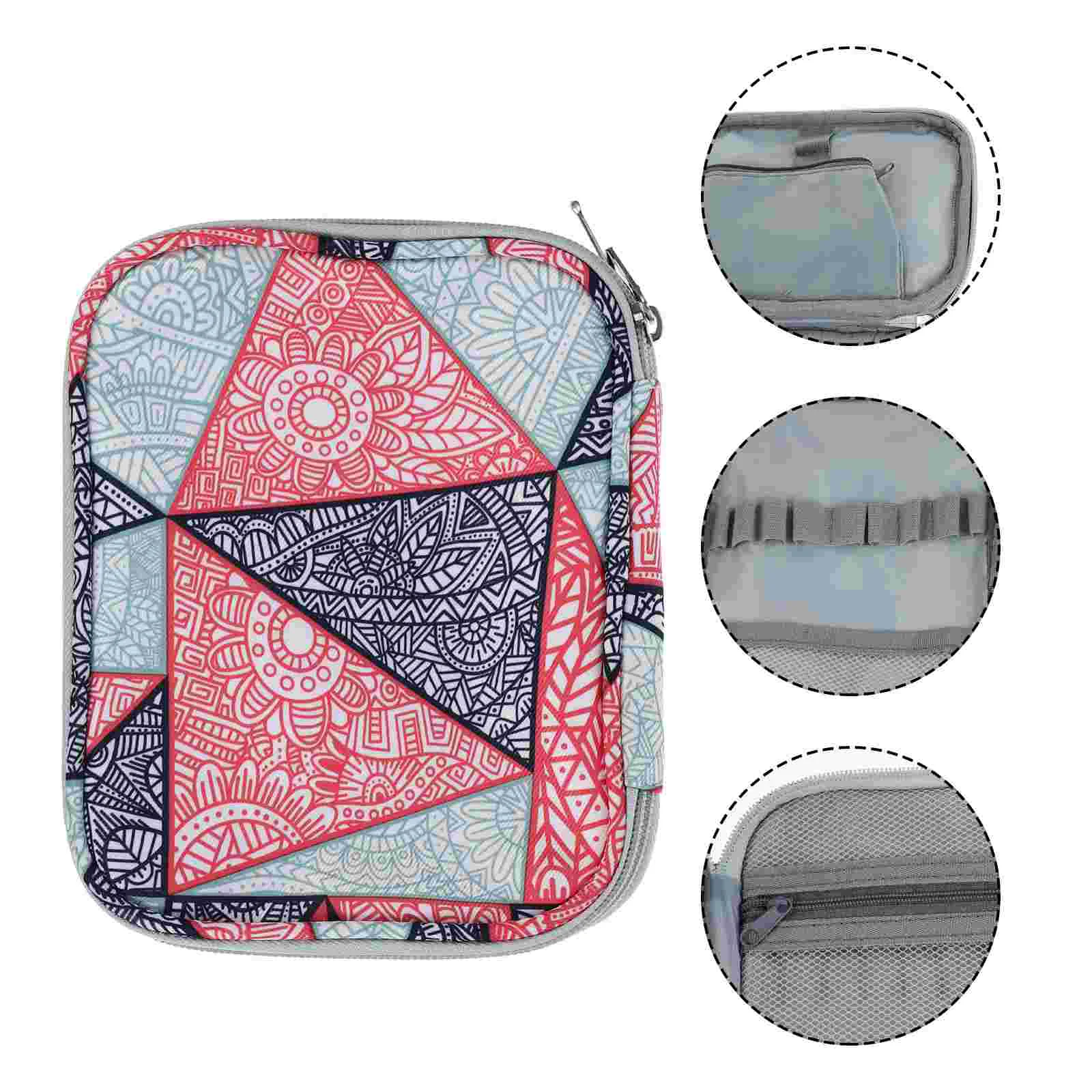 Crochet Storage Bag Wool Hooks Organizer Zipper Sewing Tools Portable Container Pouch Case Multi-function Needle Knitting