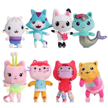 Gabby Poppenhuis Pluche Speelgoed Mercat Cartoon Knuffels Zeemeermin Auto Kat Plushie Pop Kids