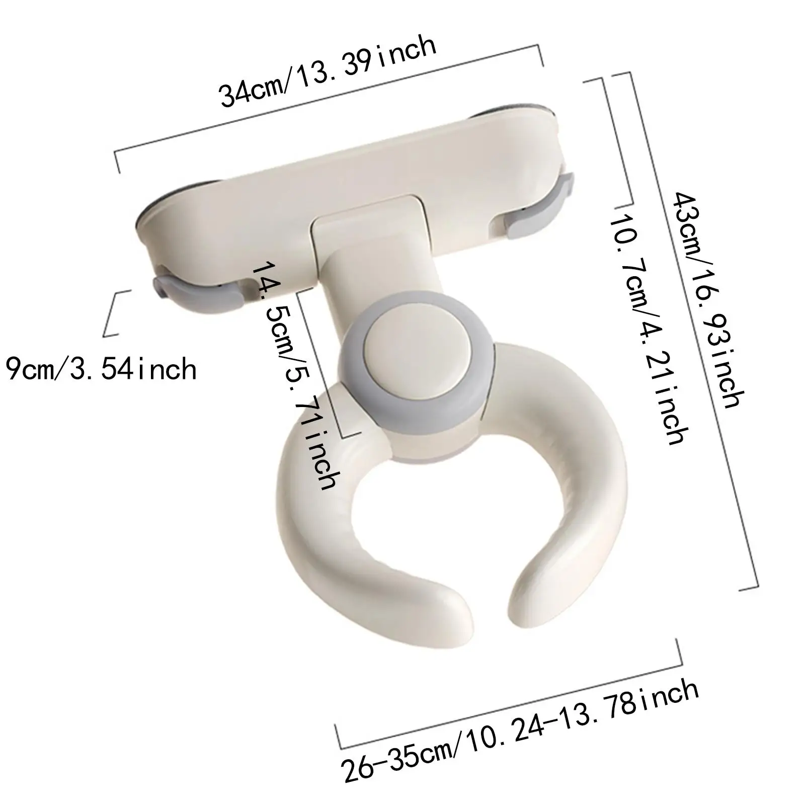 Stojak do kąpieli dla niemowląt, akcesoria do kąpieli, ergonomiczny, regulowany uchwyt do kąpieli z gładkimi uchwytami do prysznica dla dzieci w wieku od 6 miesięcy do 3 lat