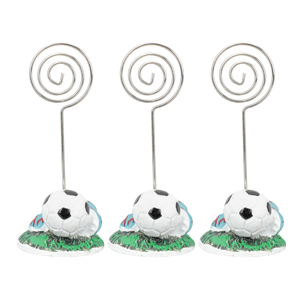 

Table Number Holders Place Card Stand Photo Memo Clip Iron Mini Stands Folder Football Banquets Weddings Anniversaries Party