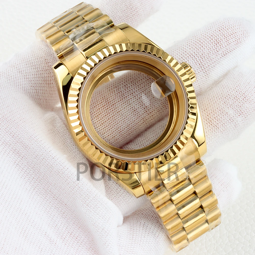 

36/39mm NH35 Watch Case Silver/Rose Gold/Gold for Datejust NH35 NH36 Movement 28.5mm Dial Stainless Steel Presidential Bracelet