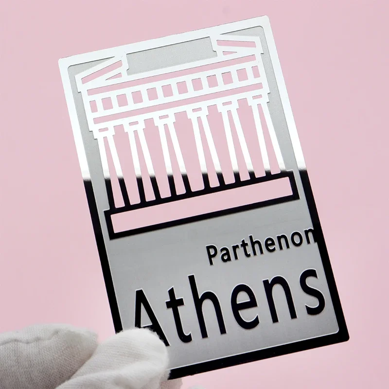 

Изготовленные на заказ визитные карточки из нержавеющей стали с вашим логотипом / Эксклюзивная металлическая визитная зеркальная карточка своими руками