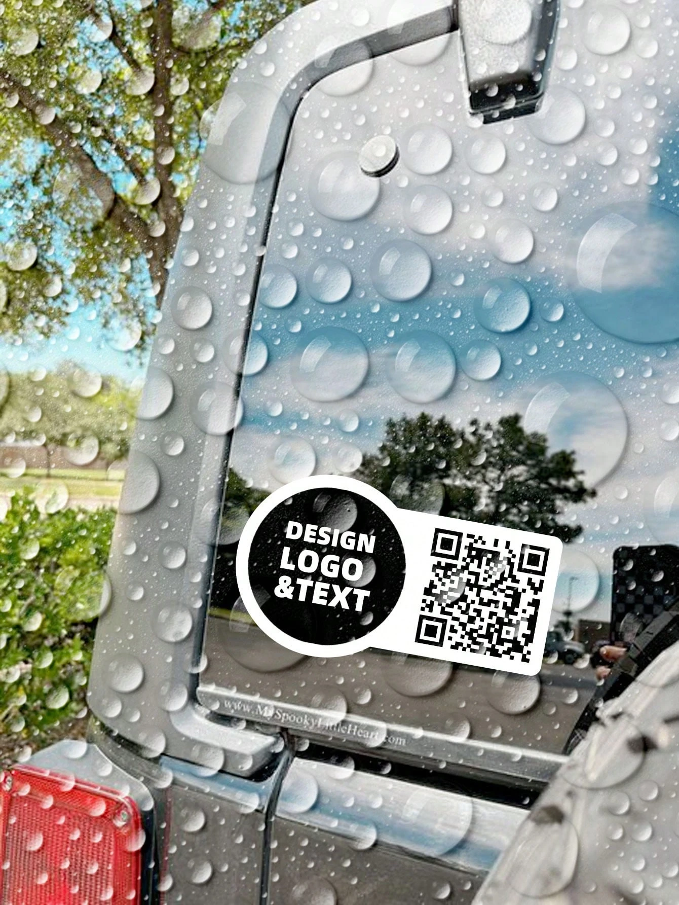 ملصقات شخصية مقاس 8.8 × 5 سم - ملصقات مخصصة مع أي صورة تصميم وملصقات رمز الاستجابة السريعة وملصقات PVC وتصميم ملون