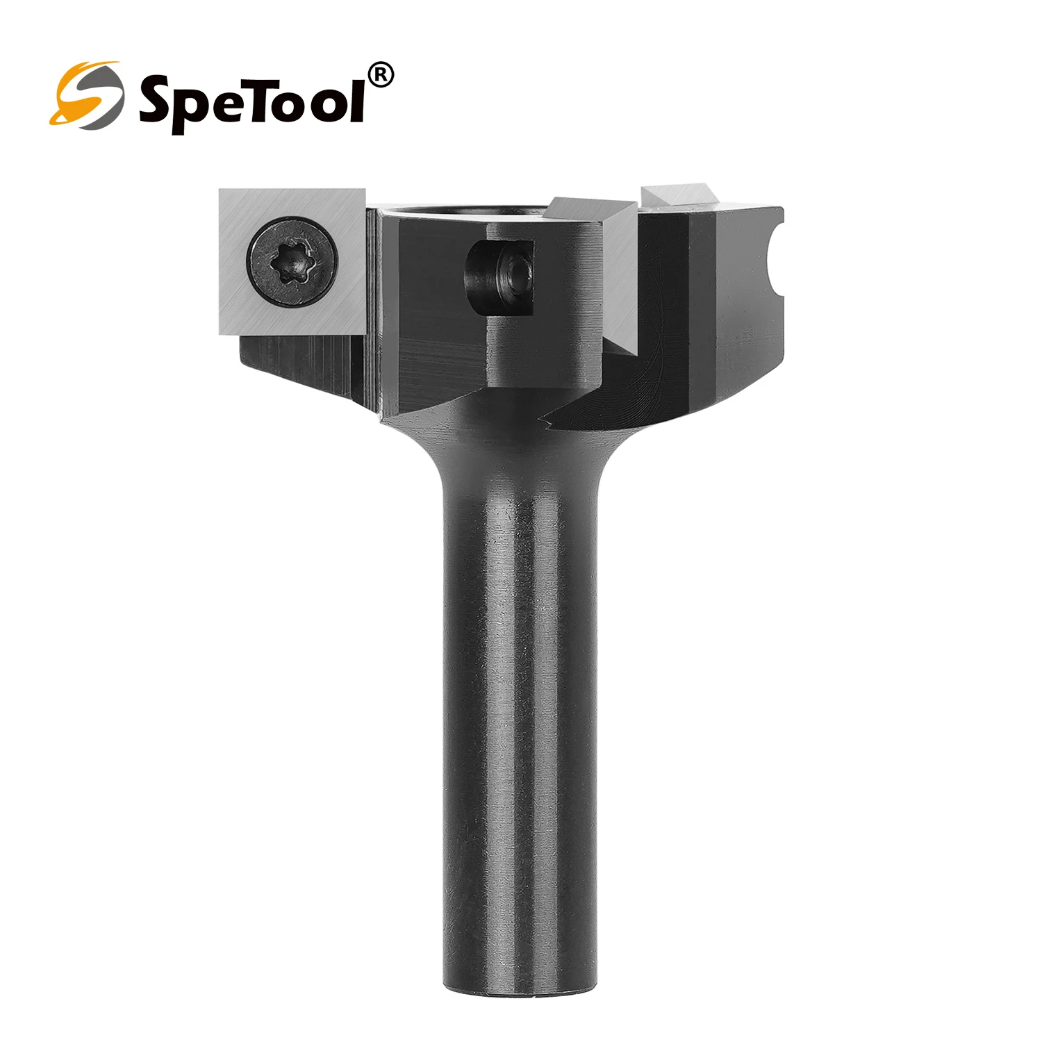 

SpeTool 1pc CNC Spoilboard Surfacing Router Bit 1/2 Inch Shank 3-Flute Carbide Insert Slab Flattening Router Planer Bit for Wood