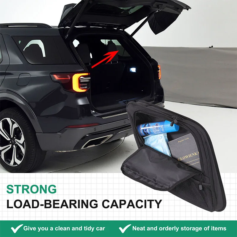 

Trunk Window Storage Bag Trunk Organizer Side Glass Storage Bag Stowing Tidying Car Trunk Box For Ford Explorer U625 2020-2026