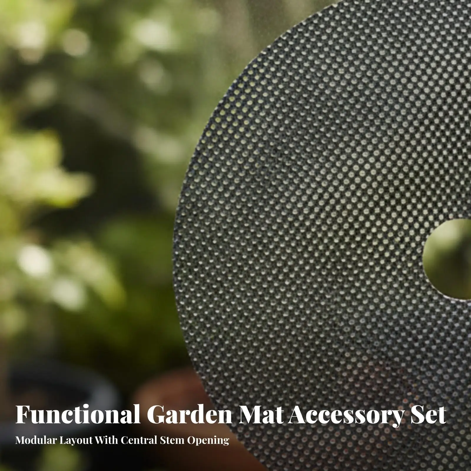 Mesh Soil Cover Pad for Plant Pots 40cm Round Polyethylene Liner Keep Soil Contained for Rectangular Flower Pot