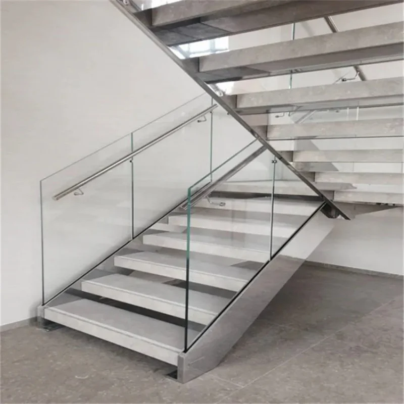custom.Prima Modern Customized Stainless Steel Indoor Staircase Prefabricated Straight Design Indoor Use