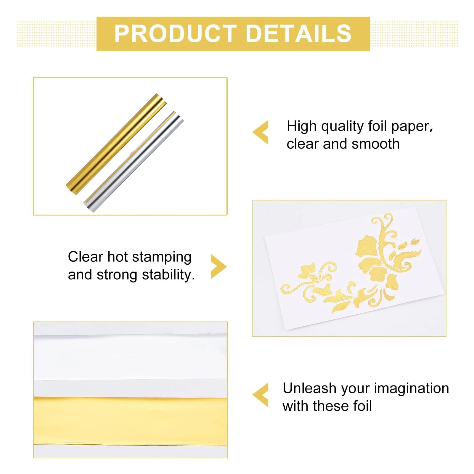 Stamping Pen Hot Heated Foil Pens Set USB Heat Foil Pen for Scrapbooking Tool Kits Gold & Silver Hot Foil Roll Drawing Pen