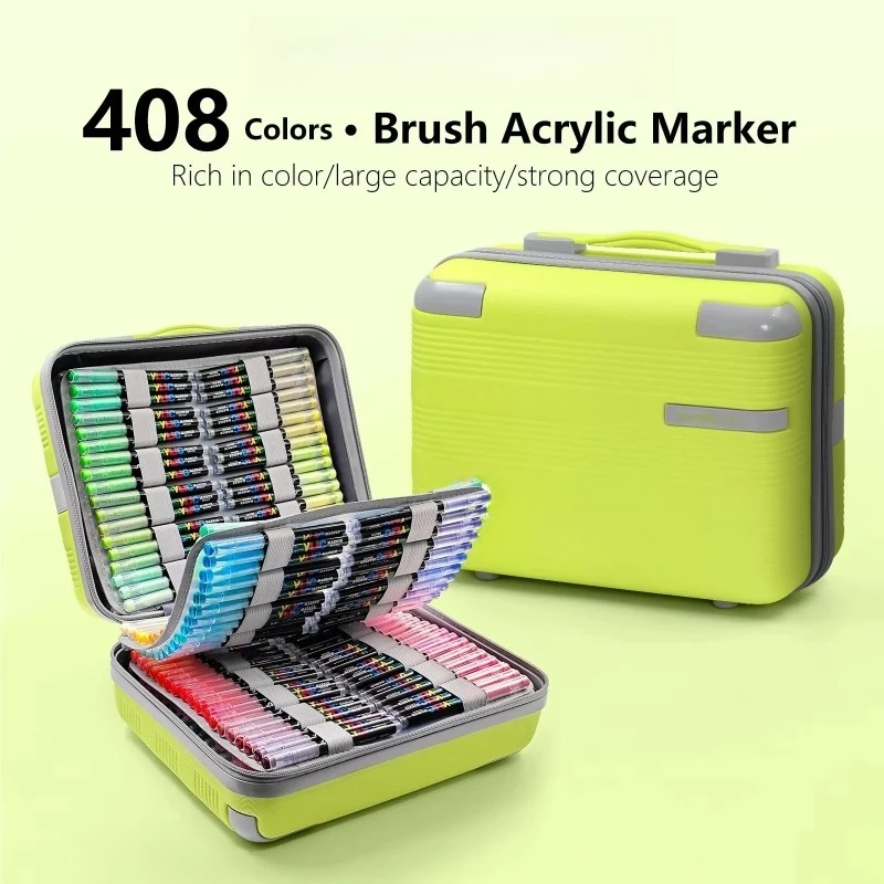 New Popular 408‑Color Acrylic Marker Set Permanent Ink Nib Markers For Graffiti Art Painting Creation