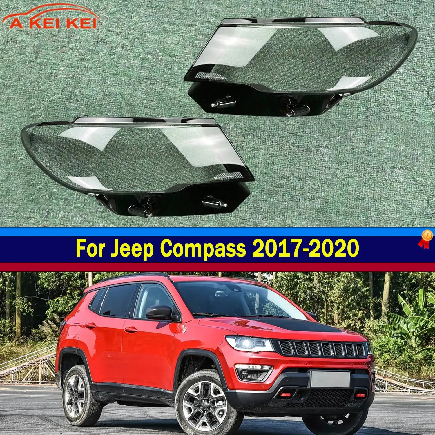 Fit For Jeep Compass 2017 2018 2019 2020 Car Accessories Headlight Lens Cover Transparent Lampshade Headlamp Shell Plexiglass