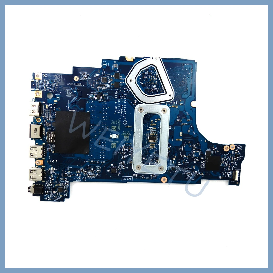 LA-G711P Laptop Motherboard For Dell Inspiron 3480 3580 3481 3780 Mainboard CN-0MDK17 With i7-8565U CPU V2G GPU 100% Tested OK