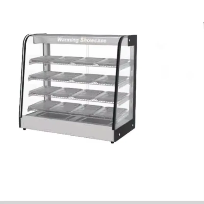 China 4 Layer New Kfc Chips Fried Chicken Hot Food Display Hamburger Warmer Bread Bakery Heating Warming Showcase