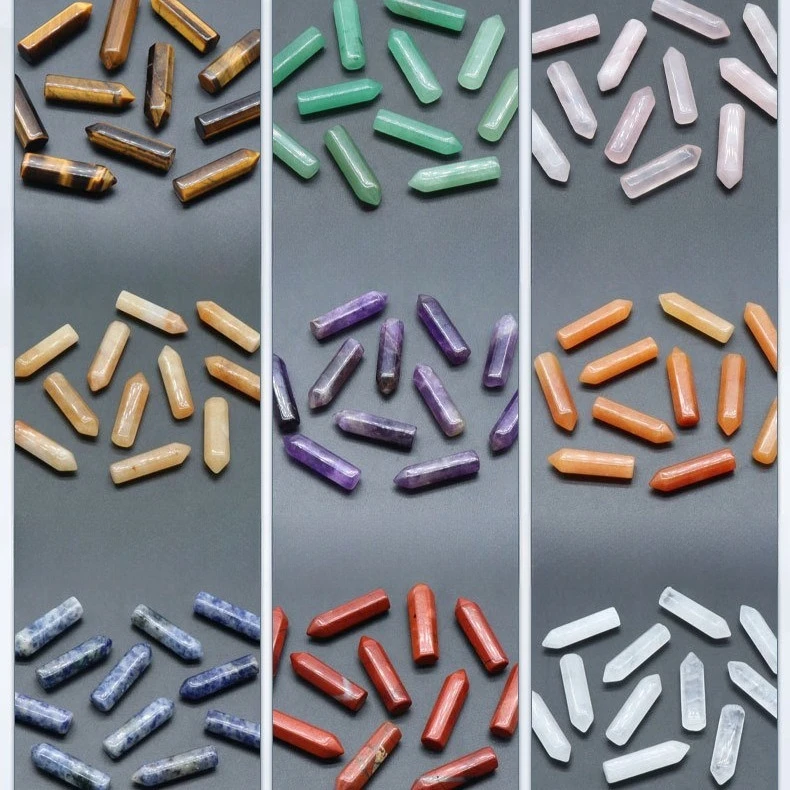 10pcs Single Point Hexagonal Column No Hole Beads 8x30mm DIY Micro Landscape Ornament Amethyst Charm for DIY Jewelry Making