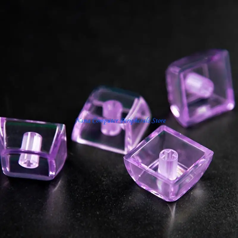 

F68C 10 шт. прозрачные колпачки для клавиш, пустые колпачки для клавиш с подсветкой для механической клавиатуры