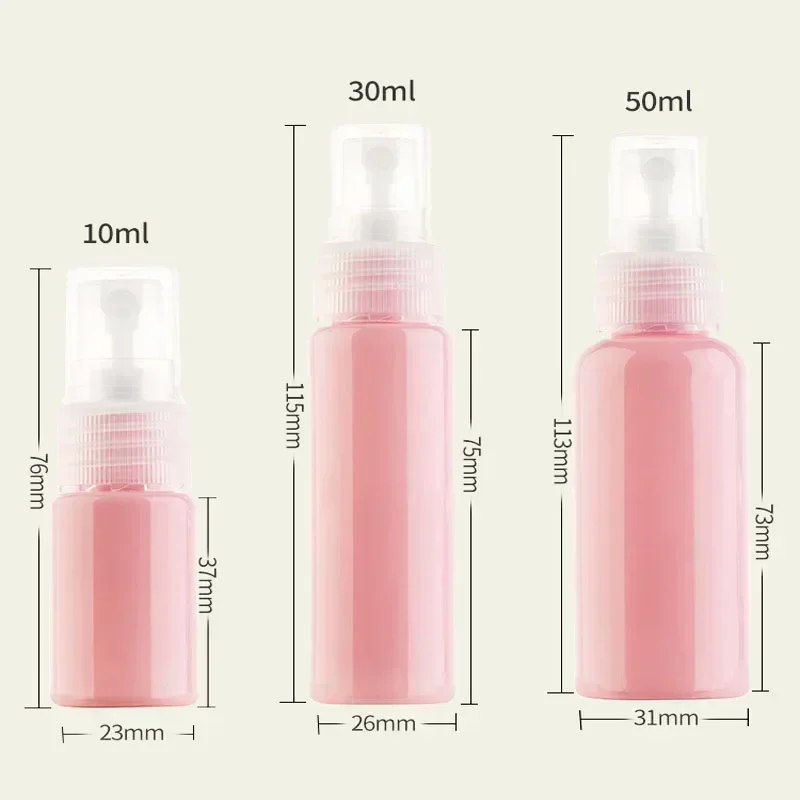 5Pcs 10-50ml Colorful Macaron Spray Bottle Plastic  Fine Fog Spray Bottles Empty Travel Refillable Containers For Toner Perfume