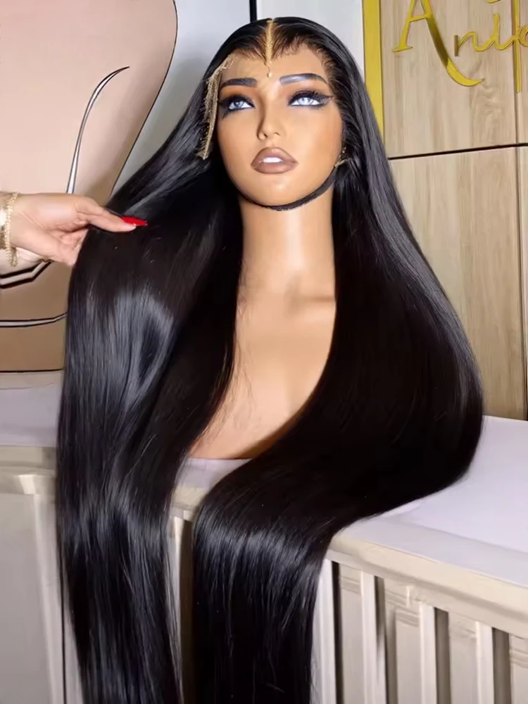 

40 46 Inch 360 Full Lace Frontal Wigs Human Hair Straight 13x4 13x6 Hd Transparent Lace Front Wig Brazilian Preplucked For Women