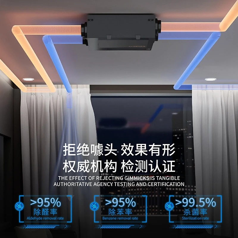 Fresh air system silent fresh air fan Outdoor heat exchanger Commercial two-way whole house purification fresh air ventilator