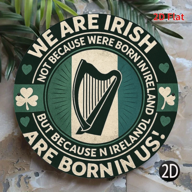 Irish-Themed Celtic Knot & Shamrock Metal Wall Plaque - Irish Spirit Sign for Home, Office, Pub Decor - Durable Irish Good Luck