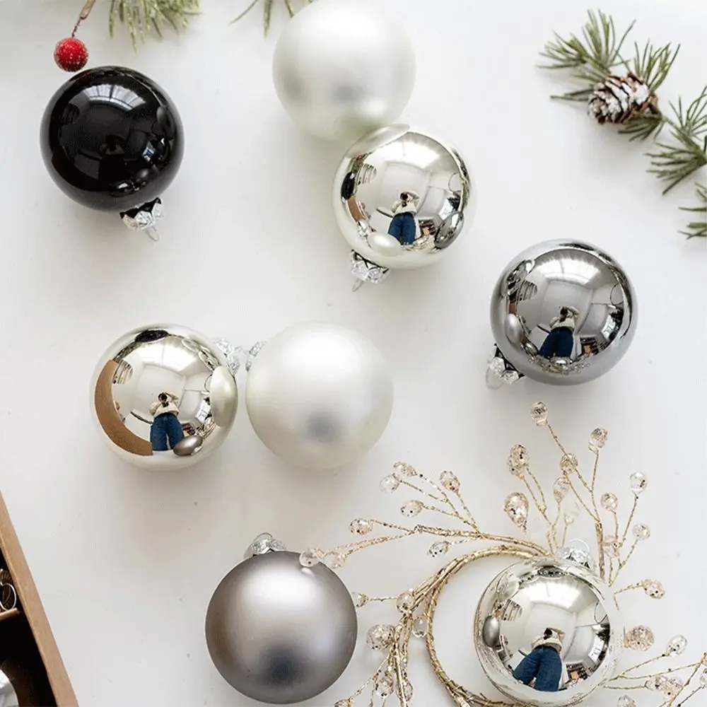 6pcs Crafts Glass Christmas Ball set 6cm Delicate Christmas Tree Pendant Waterproof Painted Hanging Ornament Wedding - Image 3