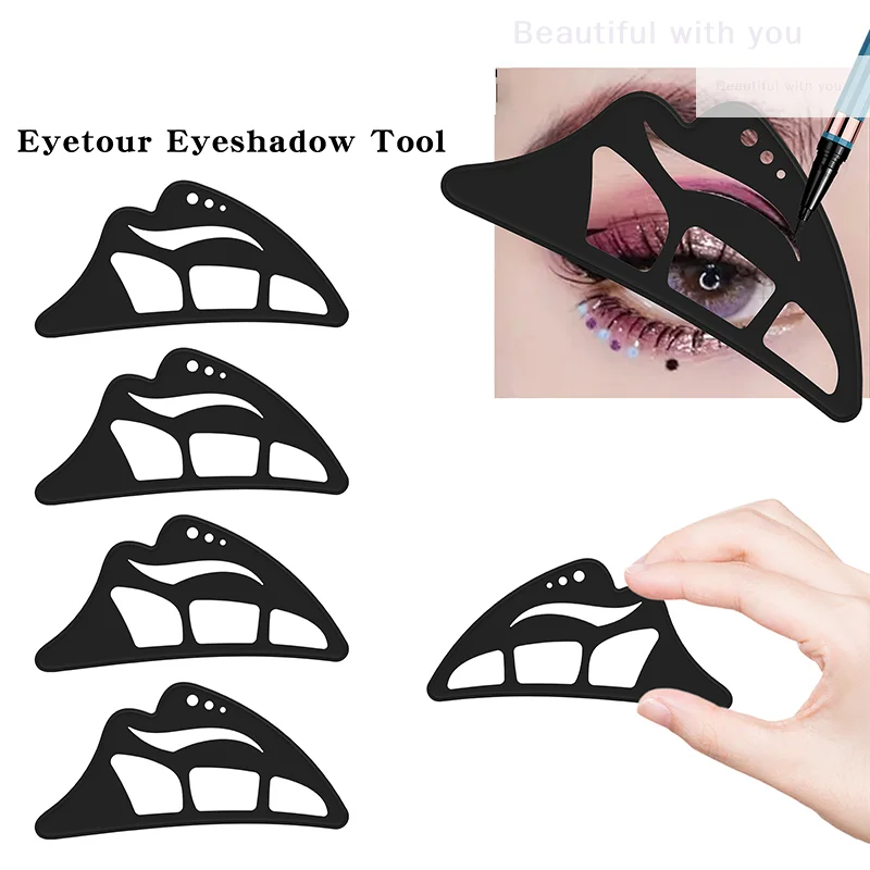 Multi Functional Eye Makeup Assistant Combination Eyeshadow Template Silicone Paint Eyeliner Eyelash Beauty Eyeshadow Tools