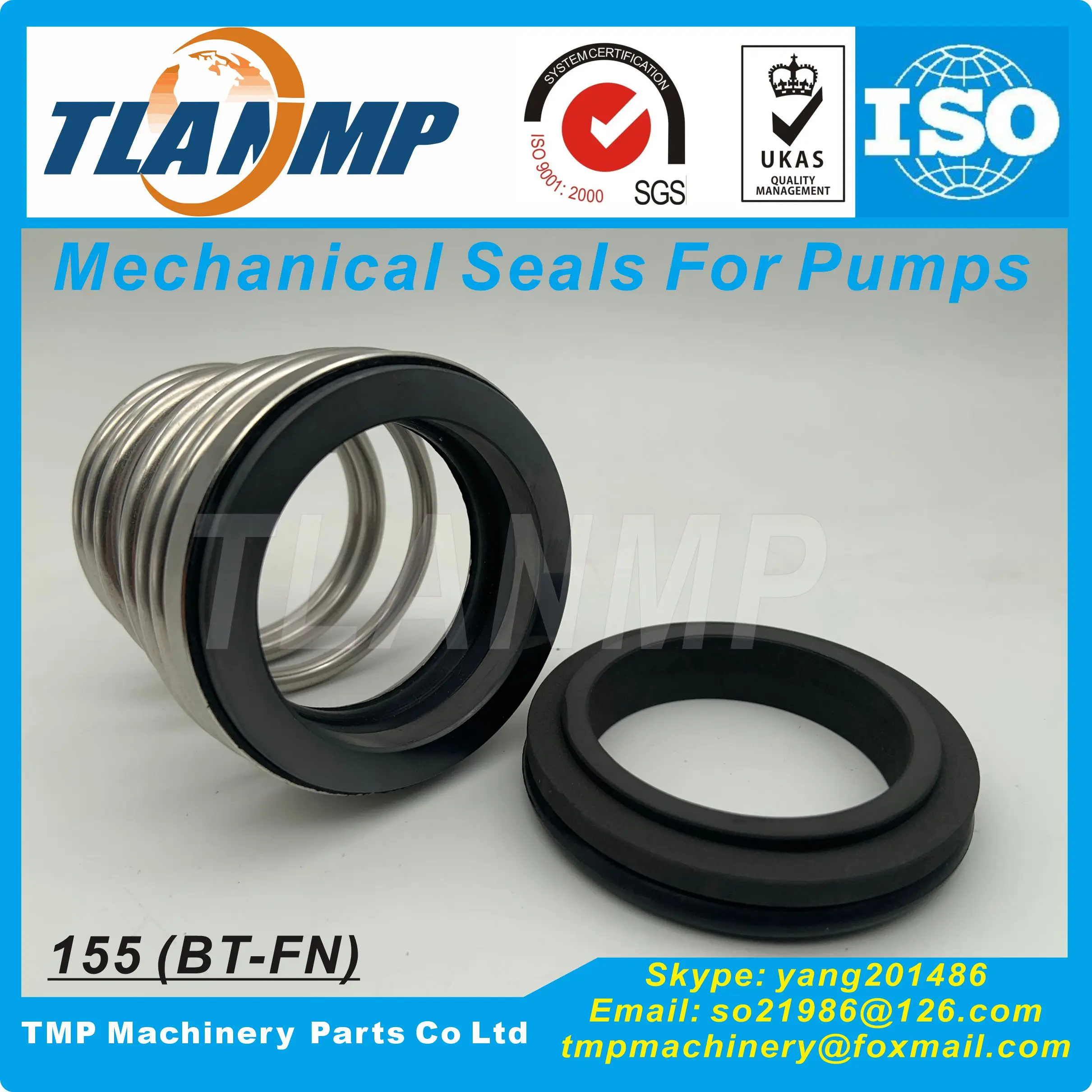 155-45 TLANMP Mechanical Seals (Material:CA/SIC/NBR) for Circulating water pumps | AES T04/ BT-FN/ROTE-N Type 3