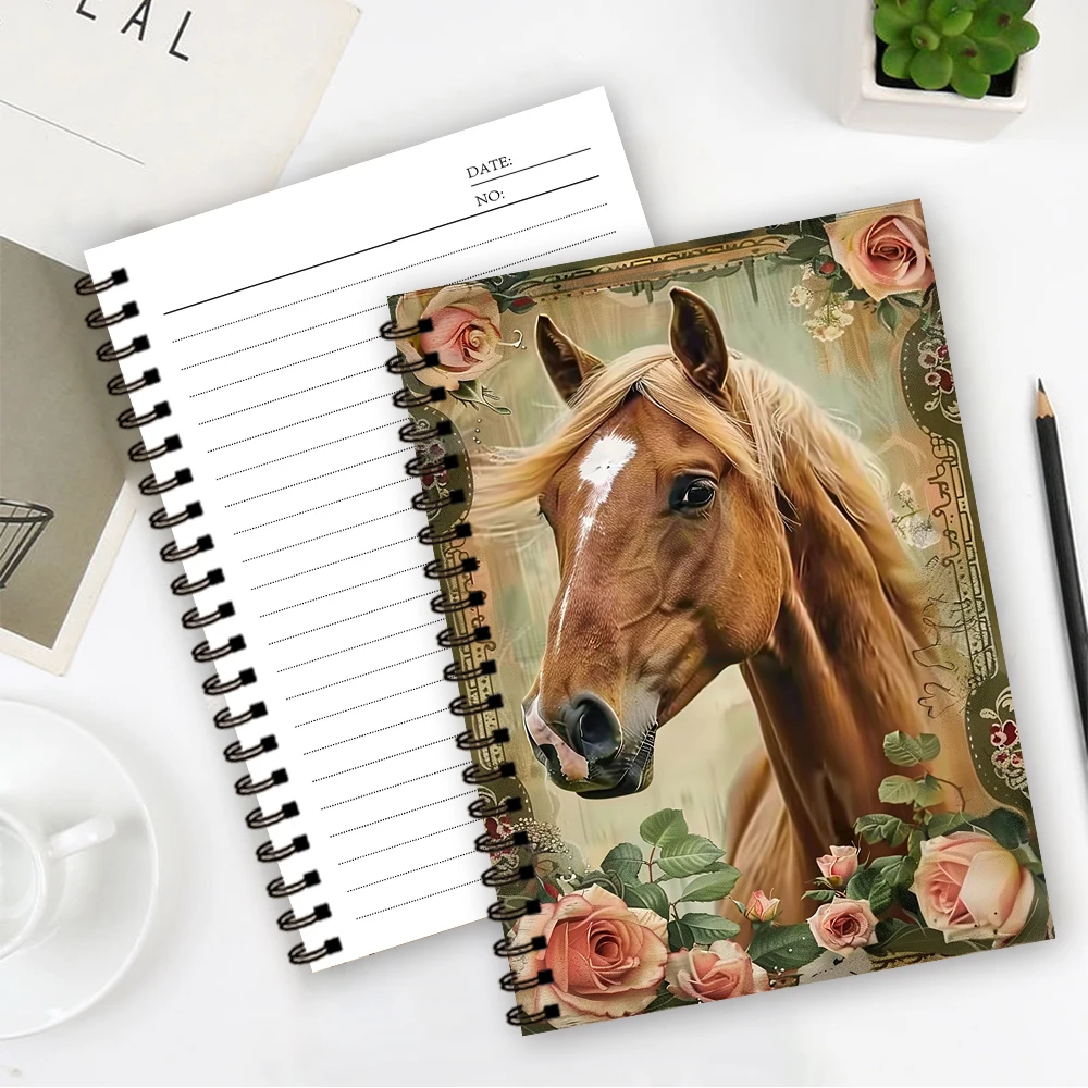 Horses & Flowers Notebook, Journal, Blank Lined Pages, Ideal Gift for Note-Taking, Inspiring for Men and Women, Perfect for Stud