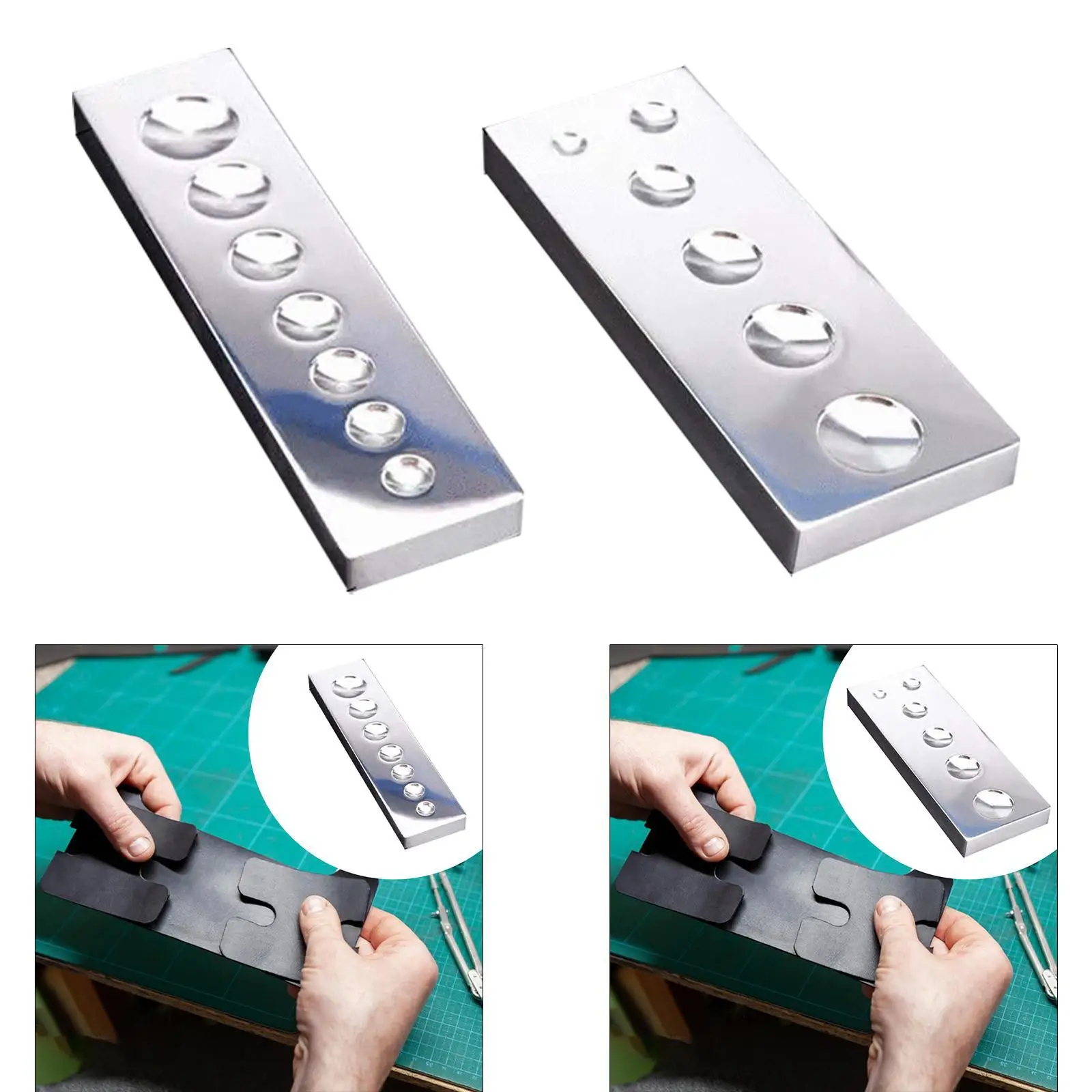 Base de ajuste de remaches de cuero, herramienta de perforación portátil multifunción con agujero de perforación DIY