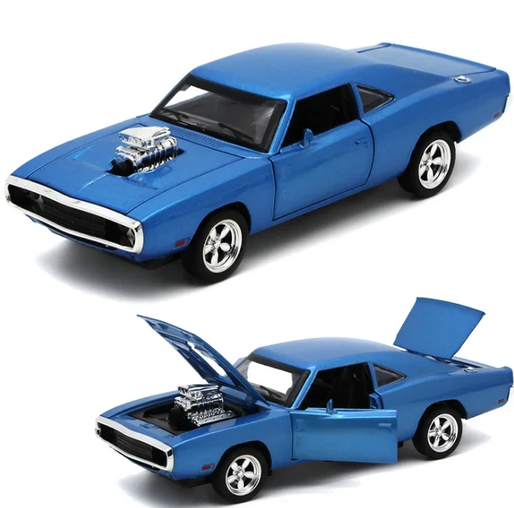 1:32 Fast&Furious Dodge Charger Car Model Diecast Alloy Horses Muscle Vehicle With Sound Light Pull Kid Toy Gift Collection