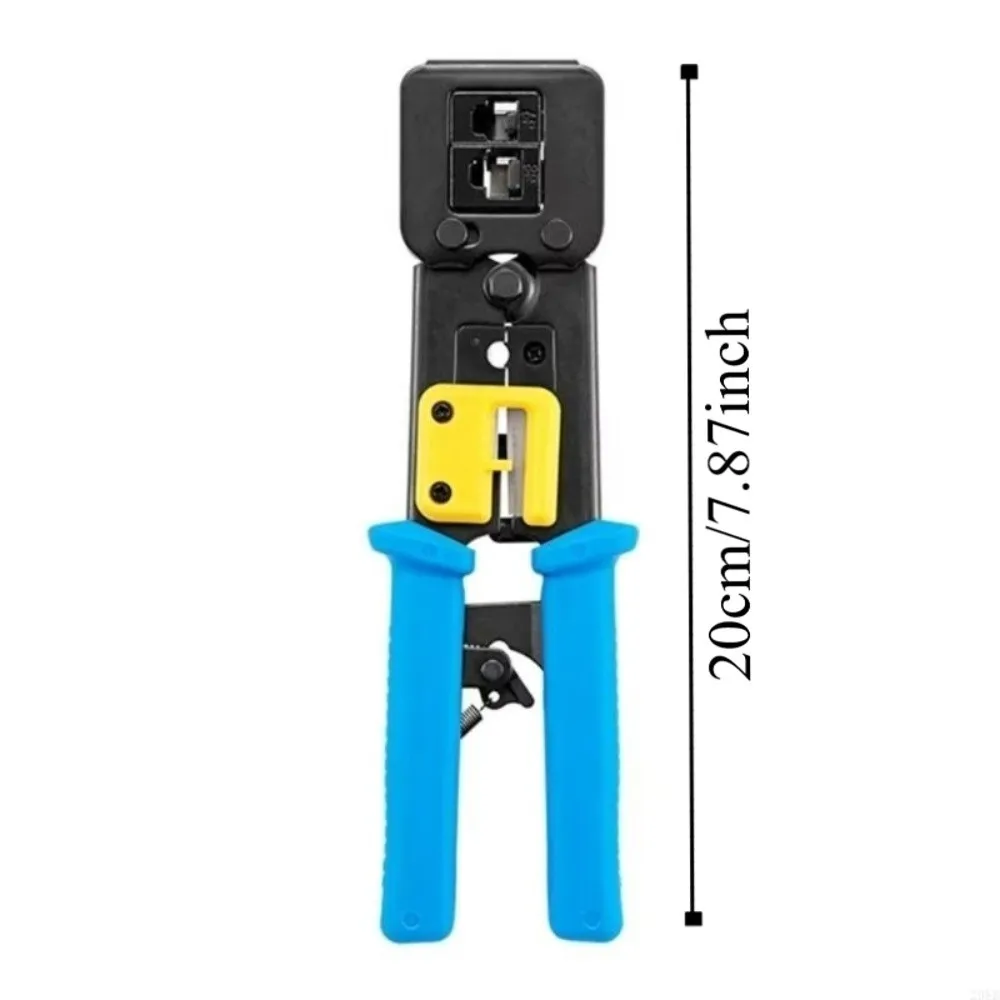 Portable Hand Network Tools Pliers Multi Function Pass Through Crimper Cable Stripper End-Pass-Through Connectors Pressing Clamp