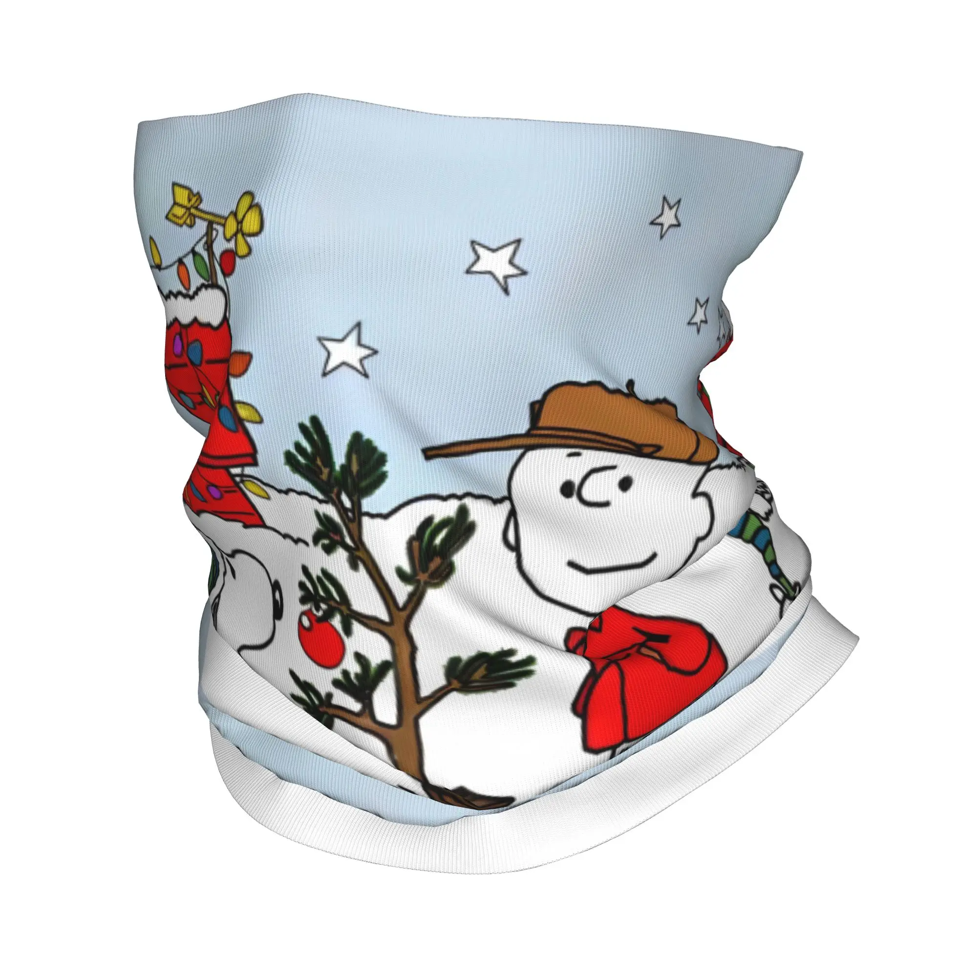 

Christmas Snoopys Bandana Neck Cover Printed Magic Scarf Multifunctional Balaclava Cycling for Men Women Adult Breathable