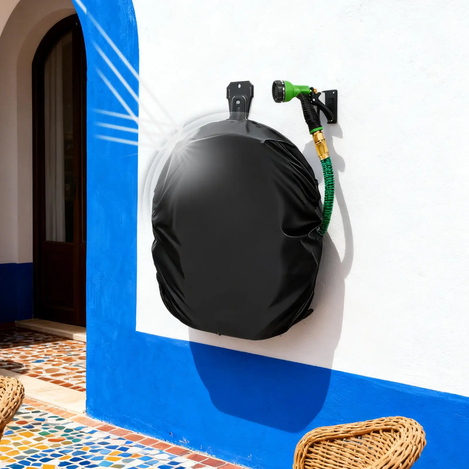 Hose Cover Heavy Duty Oxford Cloth Dustproof Bag Garden Hose Reel Protection Cover for Backyard Farm Outdoor House Balcony Lawn