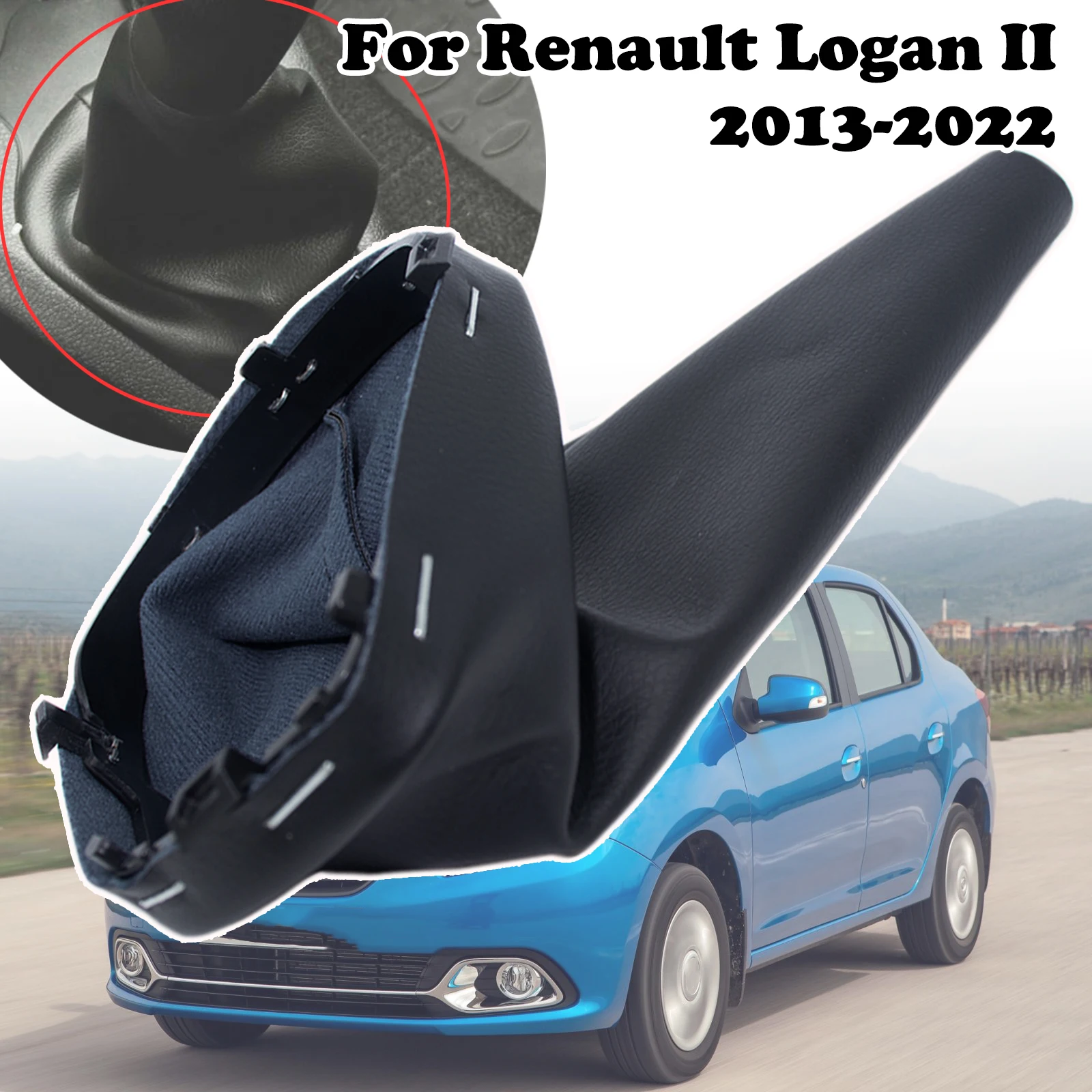 

Manual Frame Gear Gaiter For Renault Logan II 2013 - 2022 Dustproof Boot Stitch Leather Black Gearbox Replacement Spare Interior