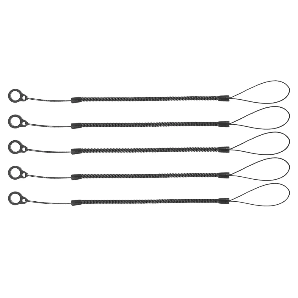 مجموعة مكونة من 5 قطع من سلك حبل القلم المطاطي للأقلام المضادة للفقدان وحزام بلاستيكي زنبركي #2