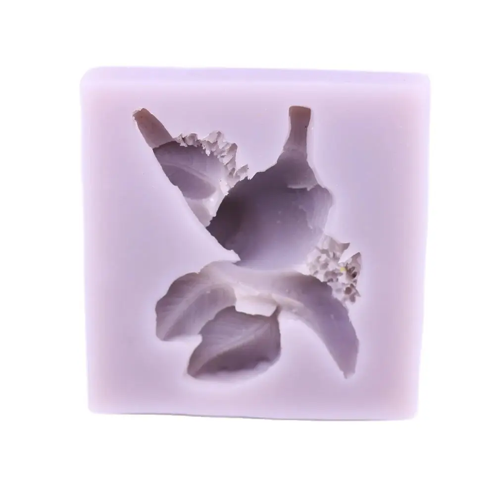 Osmanthus Tree Branches Leaf Bird Silicone Fondant Mould Garden Flower Leaves Cake Decorating Baking Chocolate Icing Mold