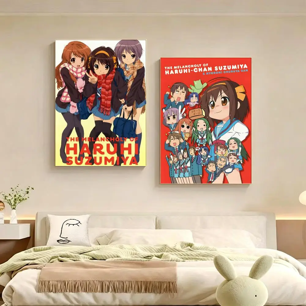 IP Haruhi Suzumiya Poster Poster Multiple Sizes  frameless Creamy Style Wall Art Home Decor For Living Room Bedroom gift