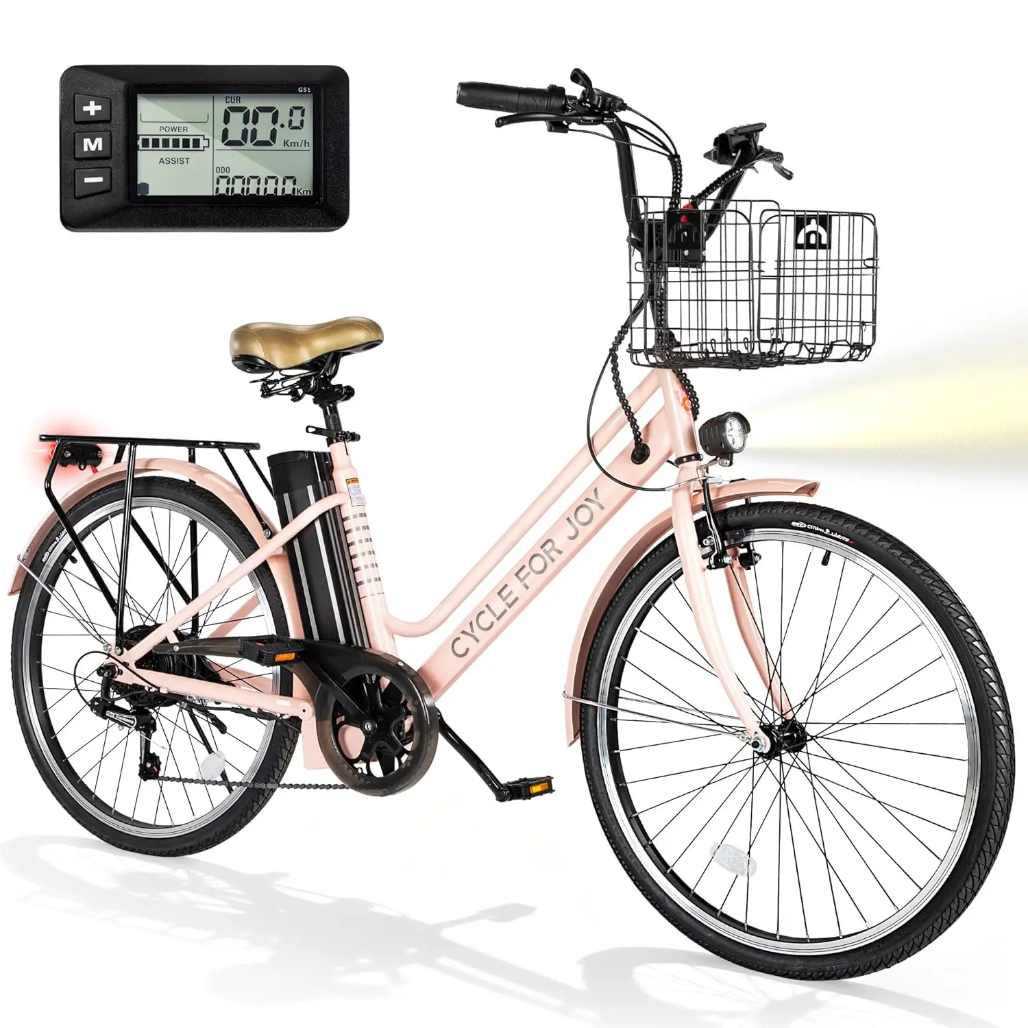 

26-дюймовый электрический велосипед, Peak City Cruiser Ebikes мощностью 1000 Вт, электрический велосипед 20 миль в час, 70 миль со съемным управлением 48 В, по индивидуальному заказу