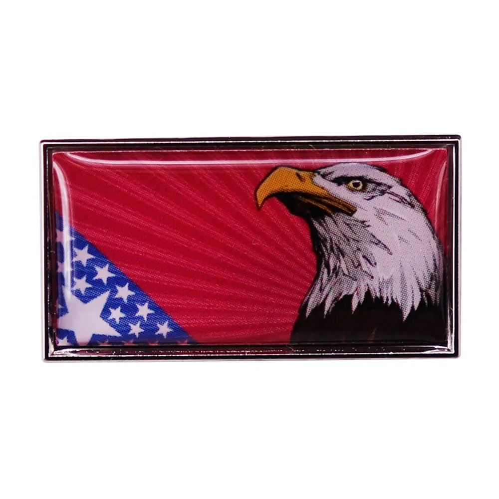 Printing USA Flag Badge With Epoxy Custom Army Stamped Lapel Pin Souvenir Brooch Please Send Your Design Any Shape Any Design