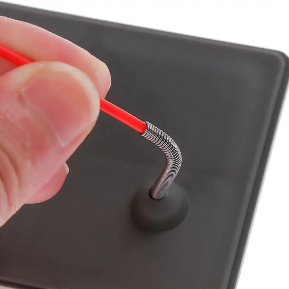Barra metálica compacta para pesca en hielo con banderín naranja portátil - imagen 3